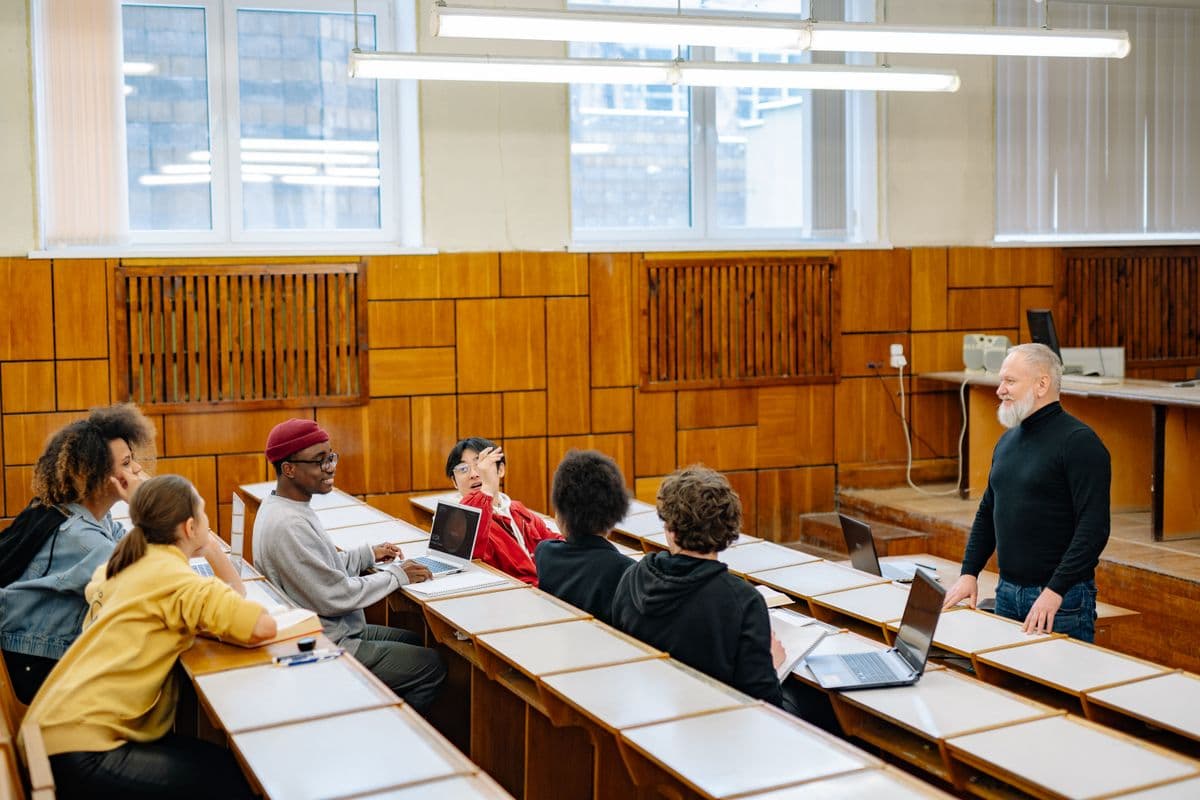Students in a classroom session